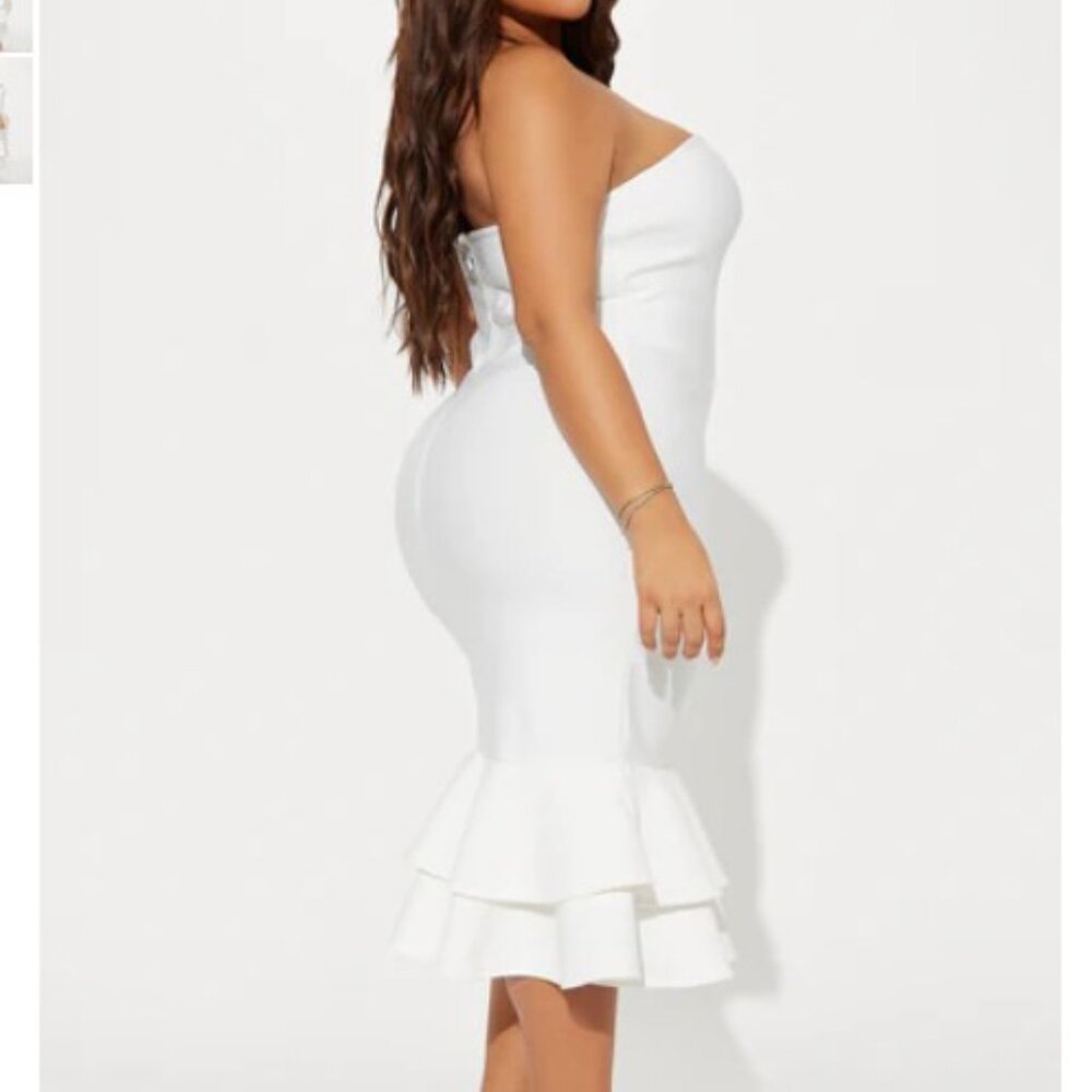 NWT Ruffled Strapless Dress - Picture 3 of 4